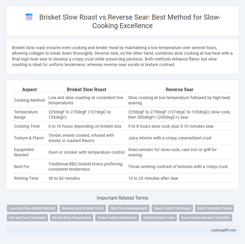 Brisket Slow Roast vs Reverse Sear: Best Method for Slow-Cooking Excellence