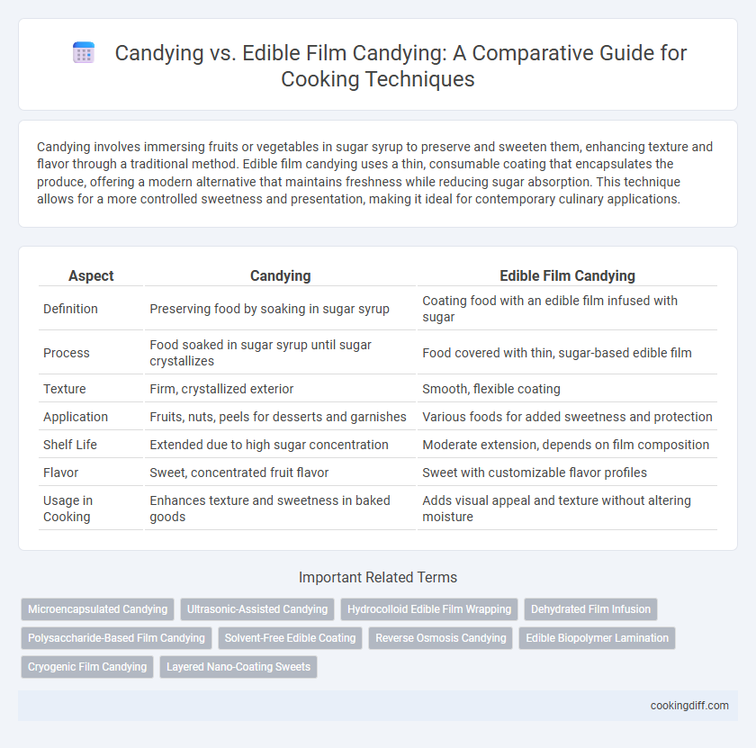 Candying vs. Edible Film Candying: A Comparative Guide for Cooking Techniques