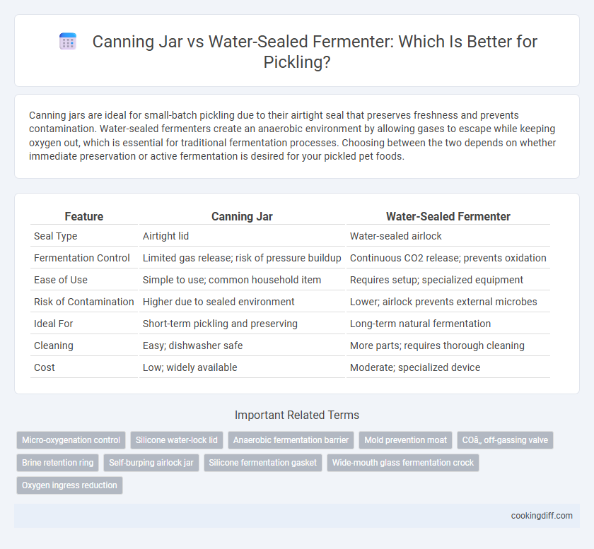 Canning Jar vs Water-Sealed Fermenter: Which Is Better for Pickling?