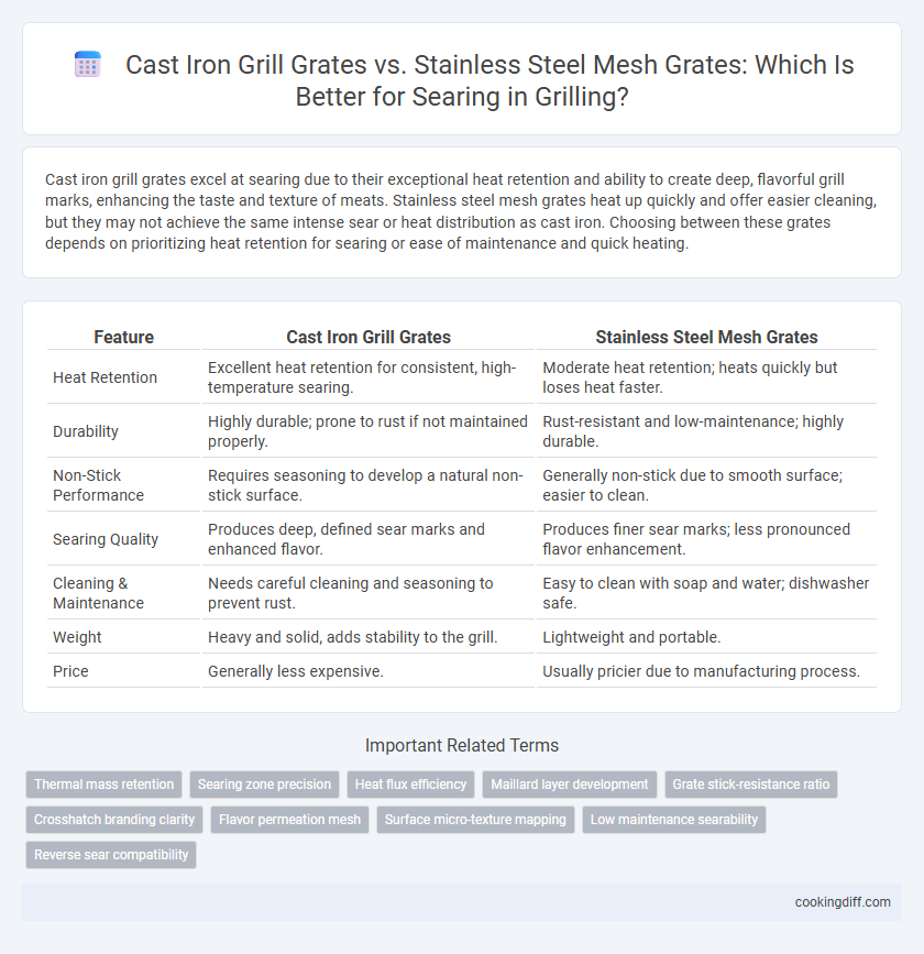 Cast Iron Grill Grates vs. Stainless Steel Mesh Grates: Which Is Better for Searing in Grilling?