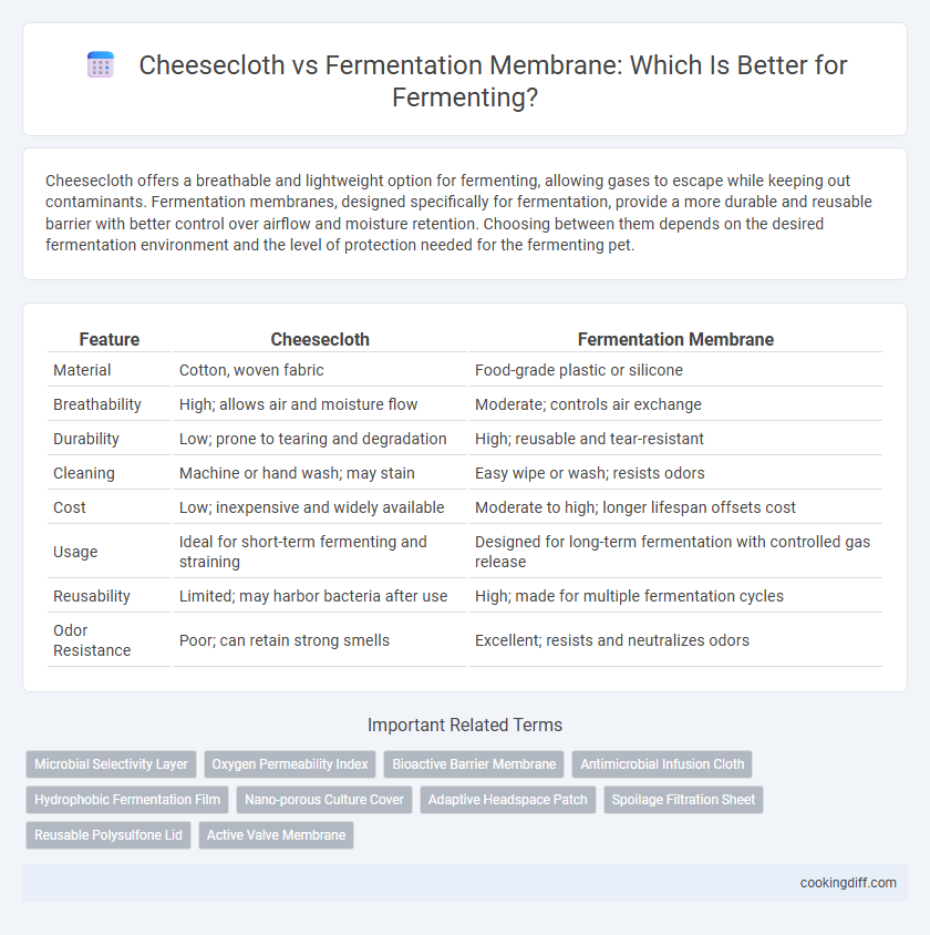 Cheesecloth vs Fermentation Membrane: Which Is Better for Fermenting?