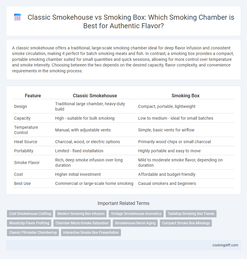 Classic Smokehouse vs Smoking Box: Which Smoking Chamber is Best for Authentic Flavor?