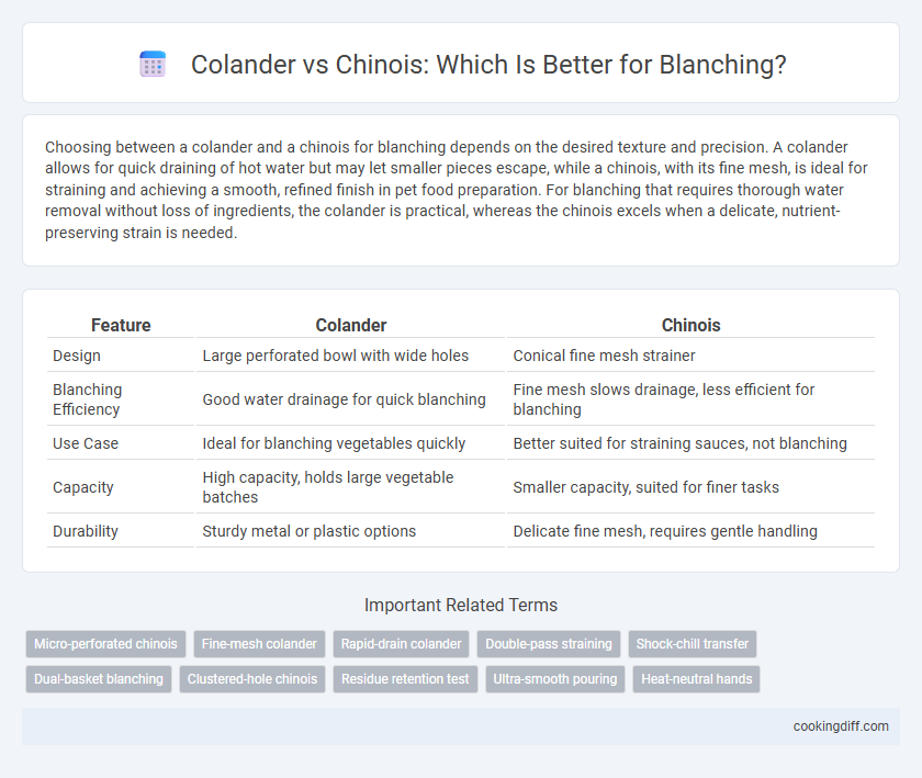 Colander vs Chinois: Which Is Better for Blanching?