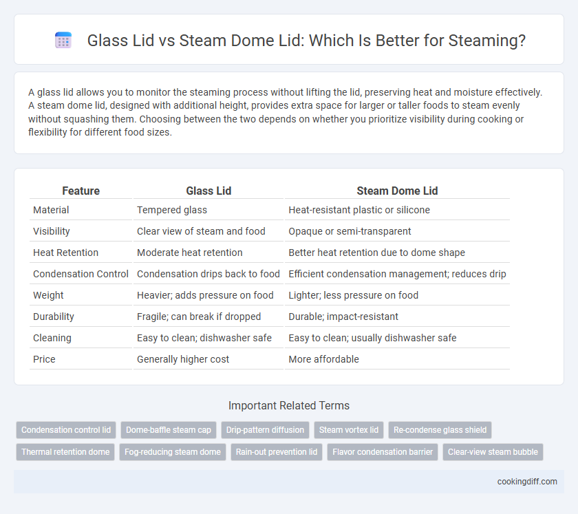 Glass Lid vs Steam Dome Lid: Which Is Better for Steaming?
