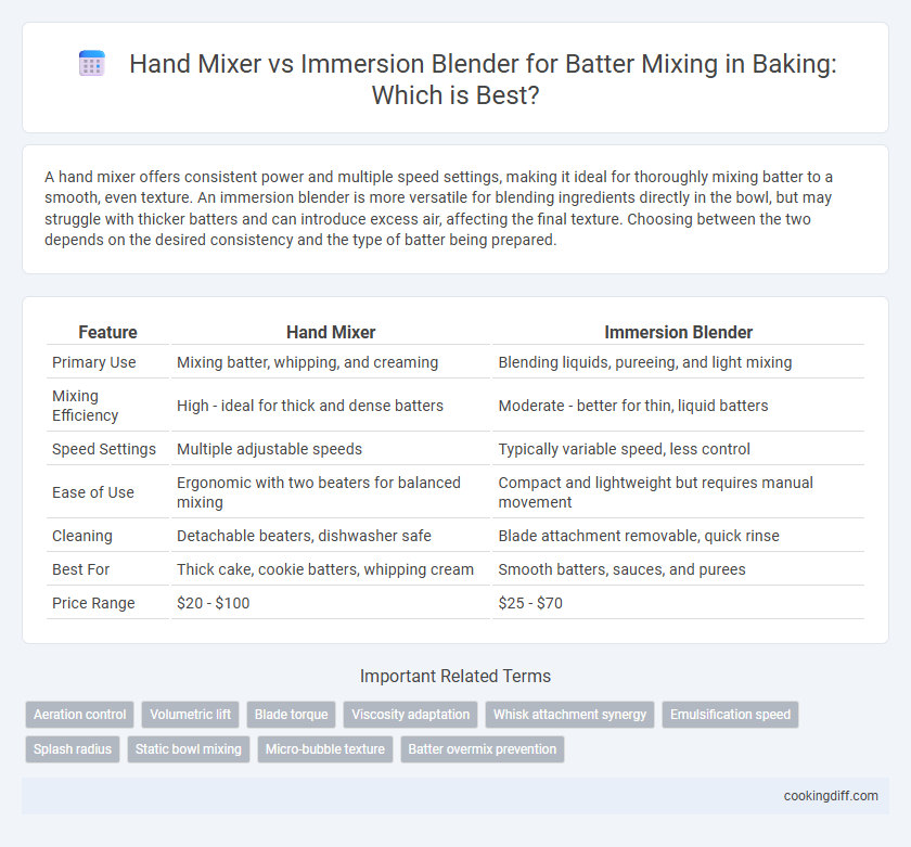 Hand Mixer vs Immersion Blender for Batter Mixing in Baking: Which is Best?