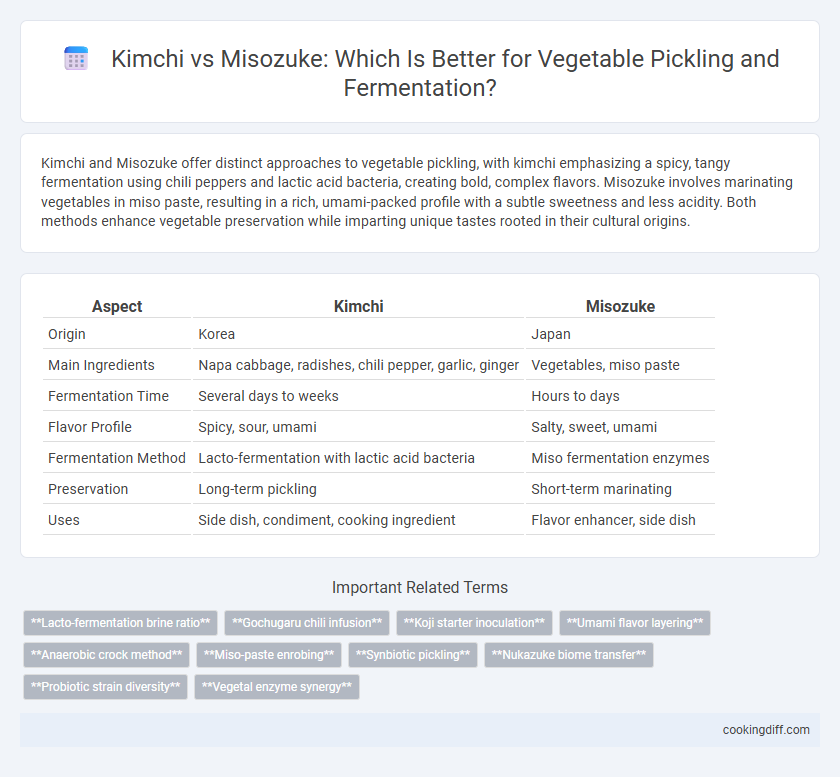 Kimchi vs Misozuke: Which Is Better for Vegetable Pickling and Fermentation?