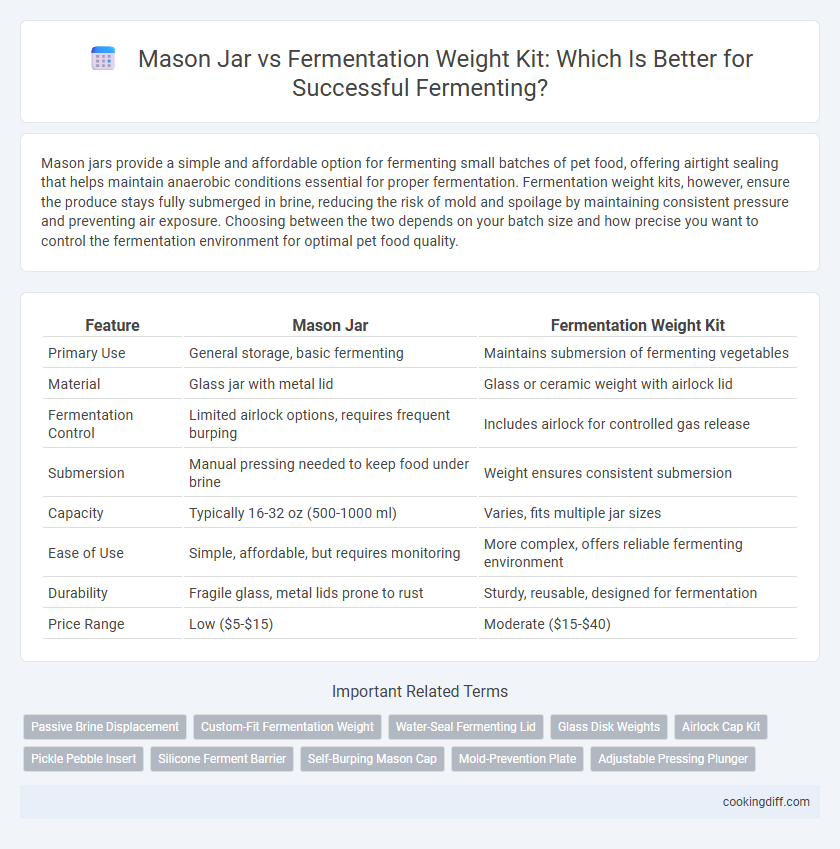 Mason Jar vs Fermentation Weight Kit: Which Is Better for Successful Fermenting?