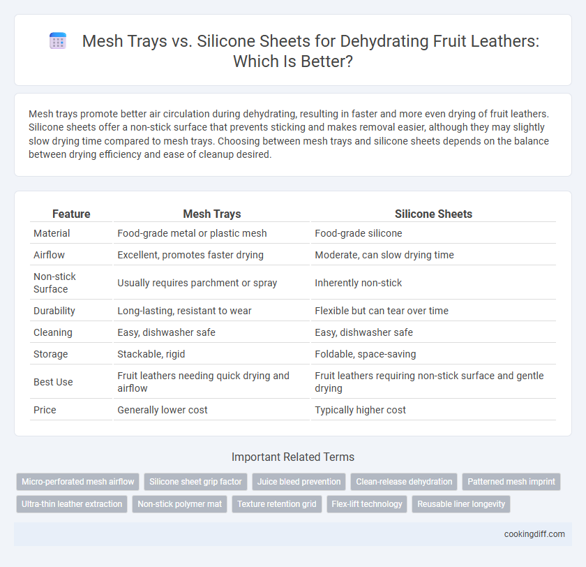 Mesh Trays vs. Silicone Sheets for Dehydrating Fruit Leathers: Which Is Better?
