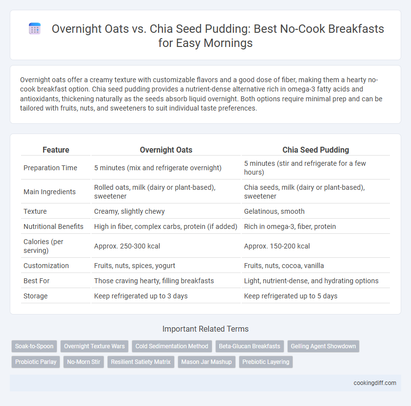 Overnight Oats vs. Chia Seed Pudding: Best No-Cook Breakfasts for Easy Mornings
