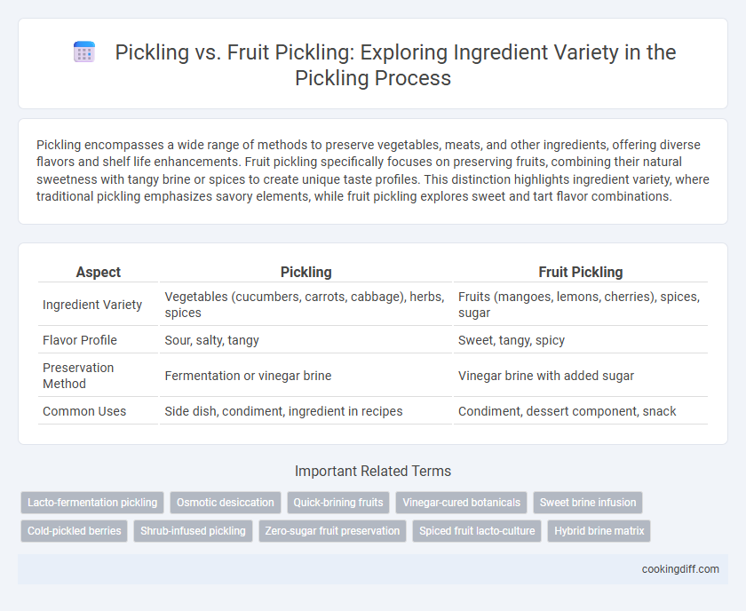 Pickling vs. Fruit Pickling: Exploring Ingredient Variety in the Pickling Process