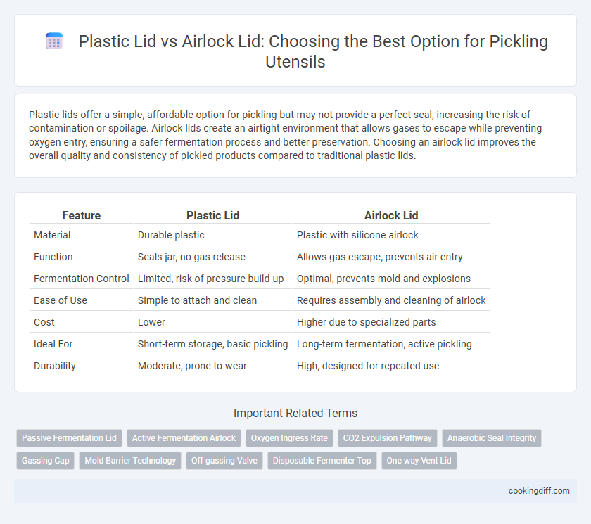 Plastic Lid vs Airlock Lid: Choosing the Best Option for Pickling Utensils