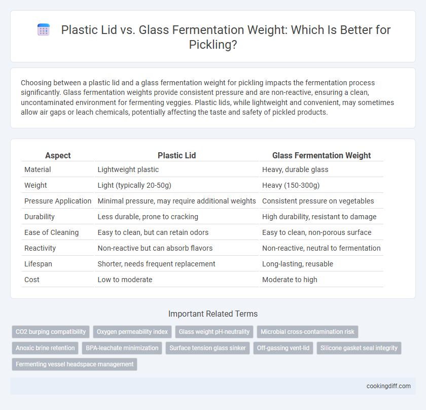Plastic Lid vs. Glass Fermentation Weight: Which Is Better for Pickling?