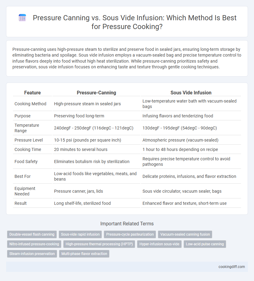 Pressure Canning vs. Sous Vide Infusion: Which Method Is Best for Pressure Cooking?
