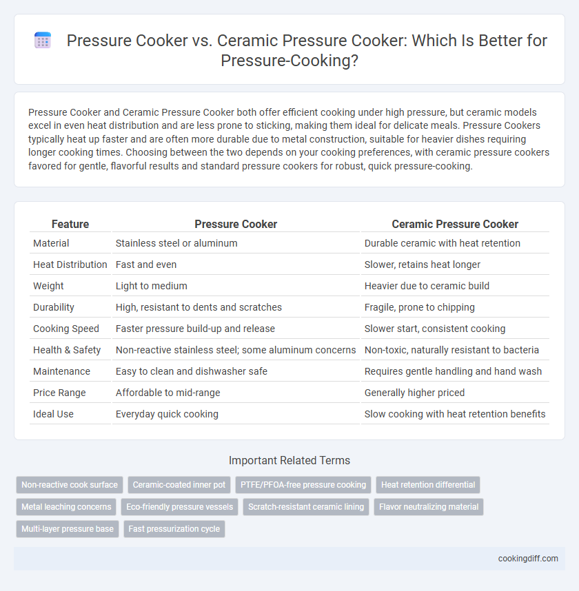 Pressure Cooker vs. Ceramic Pressure Cooker: Which Is Better for Pressure-Cooking?