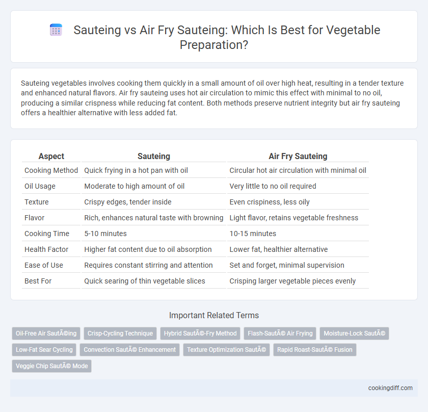 Sauteing vs Air Fry Sauteing: Which Is Best for Vegetable Preparation?
