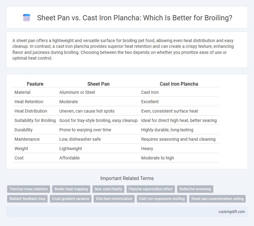 Sheet Pan vs. Cast Iron Plancha: Which Is Better for Broiling?