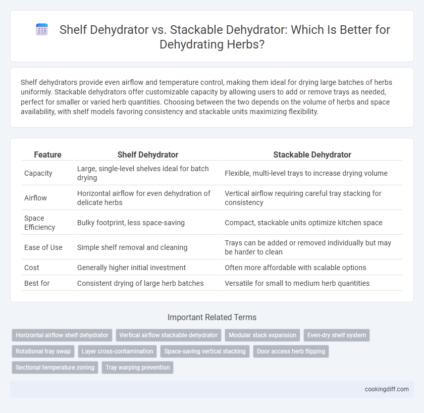 Shelf Dehydrator vs. Stackable Dehydrator: Which Is Better for Dehydrating Herbs?