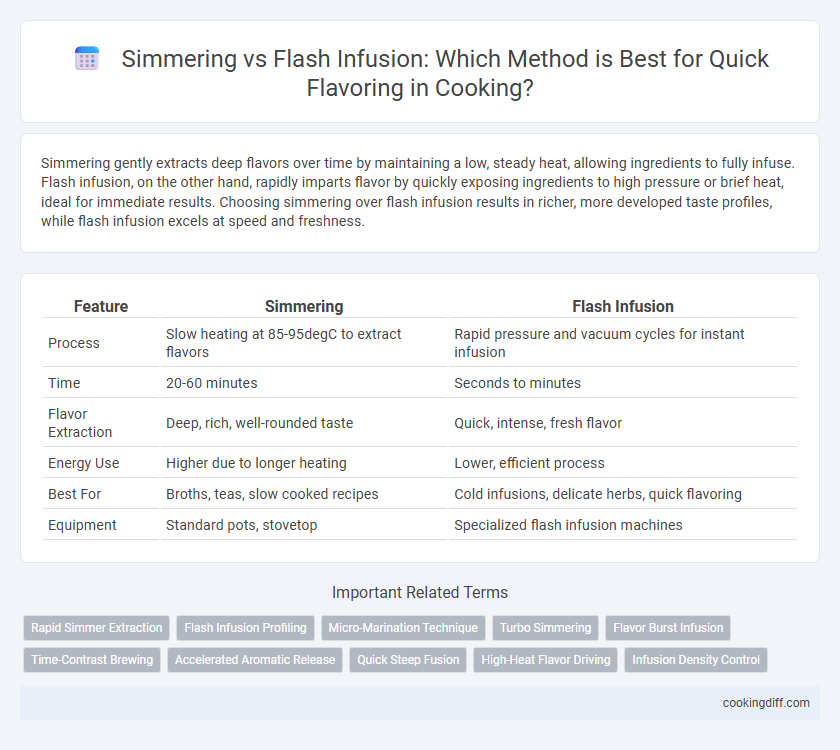 Simmering vs Flash Infusion: Which Method is Best for Quick Flavoring in Cooking?