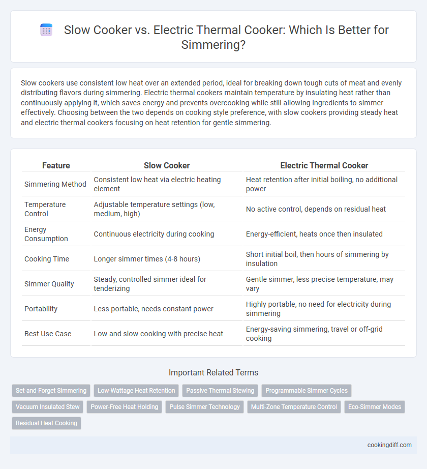 Slow Cooker vs. Electric Thermal Cooker: Which Is Better for Simmering?