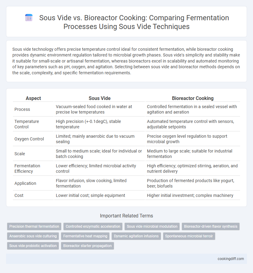 Sous Vide vs. Bioreactor Cooking: Comparing Fermentation Processes Using Sous Vide Techniques