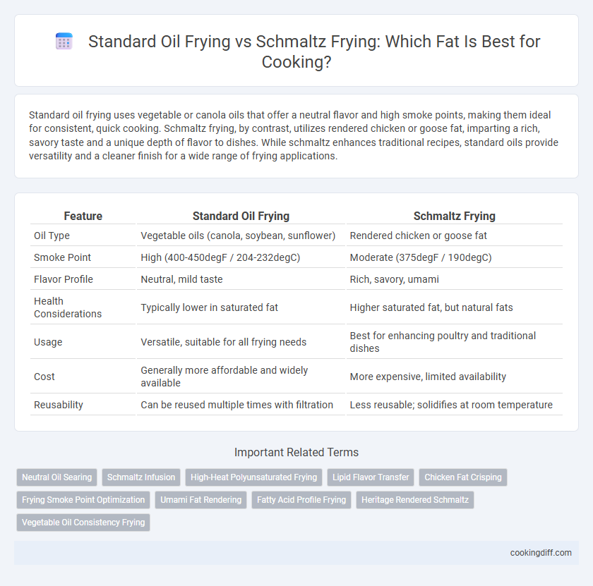 Standard Oil Frying vs Schmaltz Frying: Which Fat Is Best for Cooking?