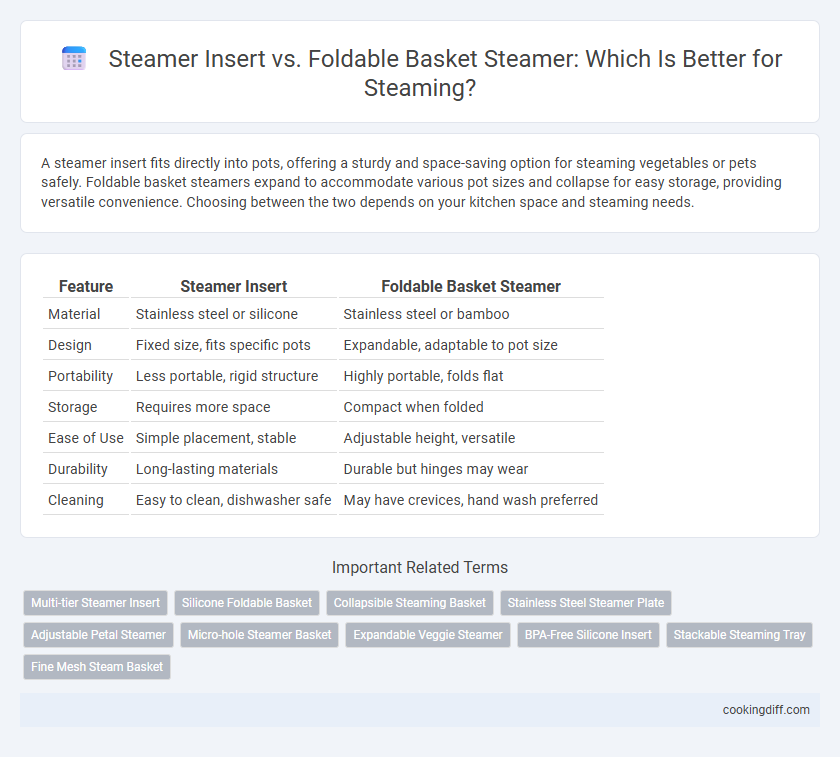 Steamer Insert vs. Foldable Basket Steamer: Which Is Better for Steaming?