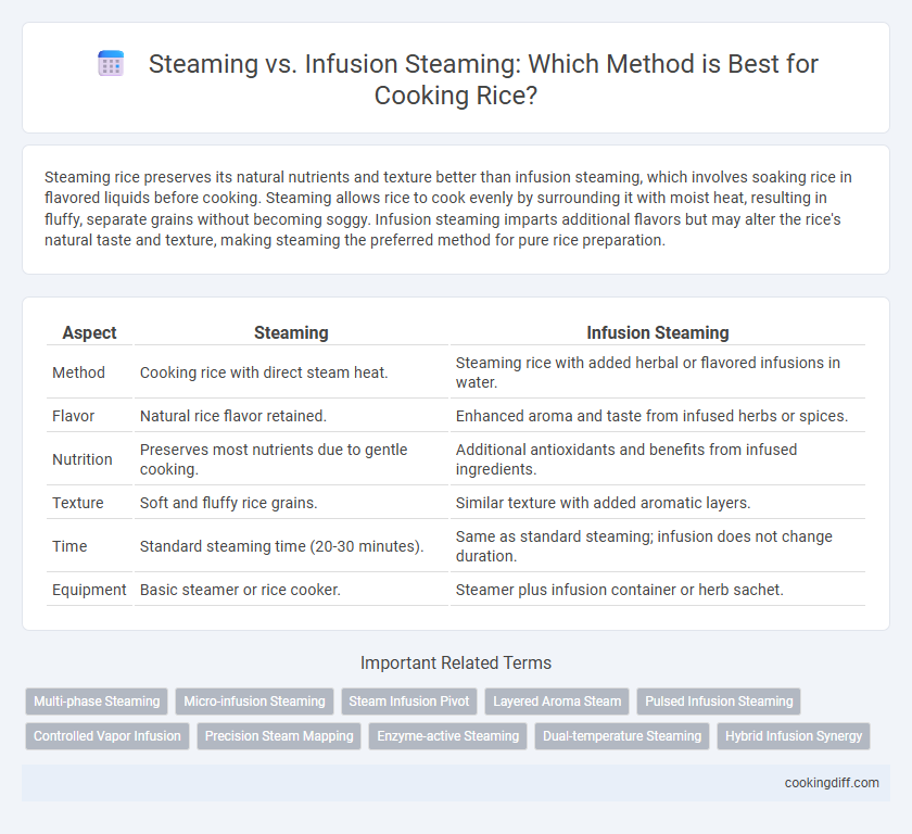 Steaming vs. Infusion Steaming: Which Method is Best for Cooking Rice?