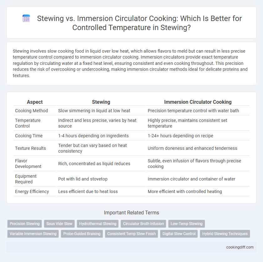 Stewing vs. Immersion Circulator Cooking: Which Is Better for Controlled Temperature in Stewing?