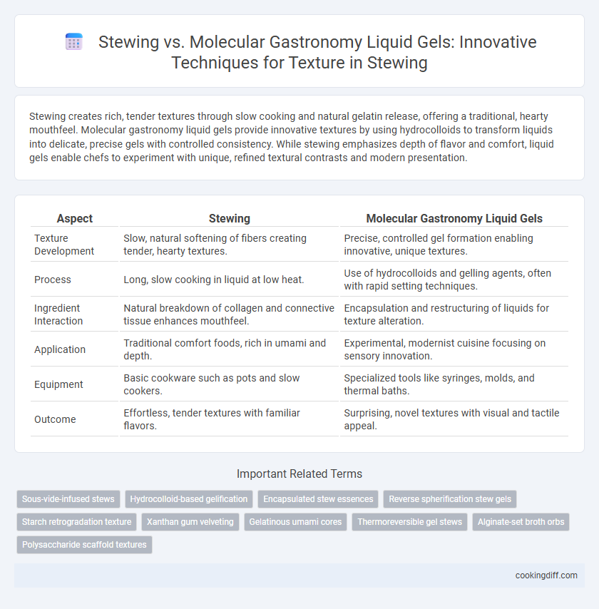 Stewing vs. Molecular Gastronomy Liquid Gels: Innovative Techniques for Texture in Stewing