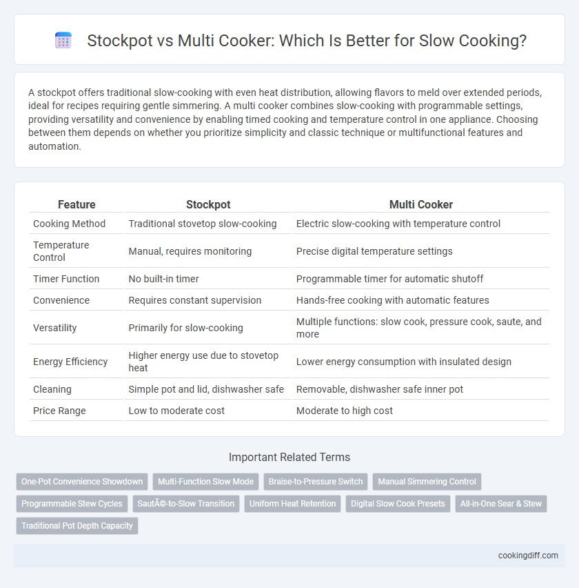 Stockpot vs Multi Cooker: Which Is Better for Slow Cooking?