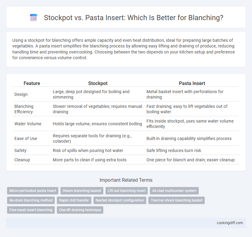 Stockpot vs. Pasta Insert: Which Is Better for Blanching?