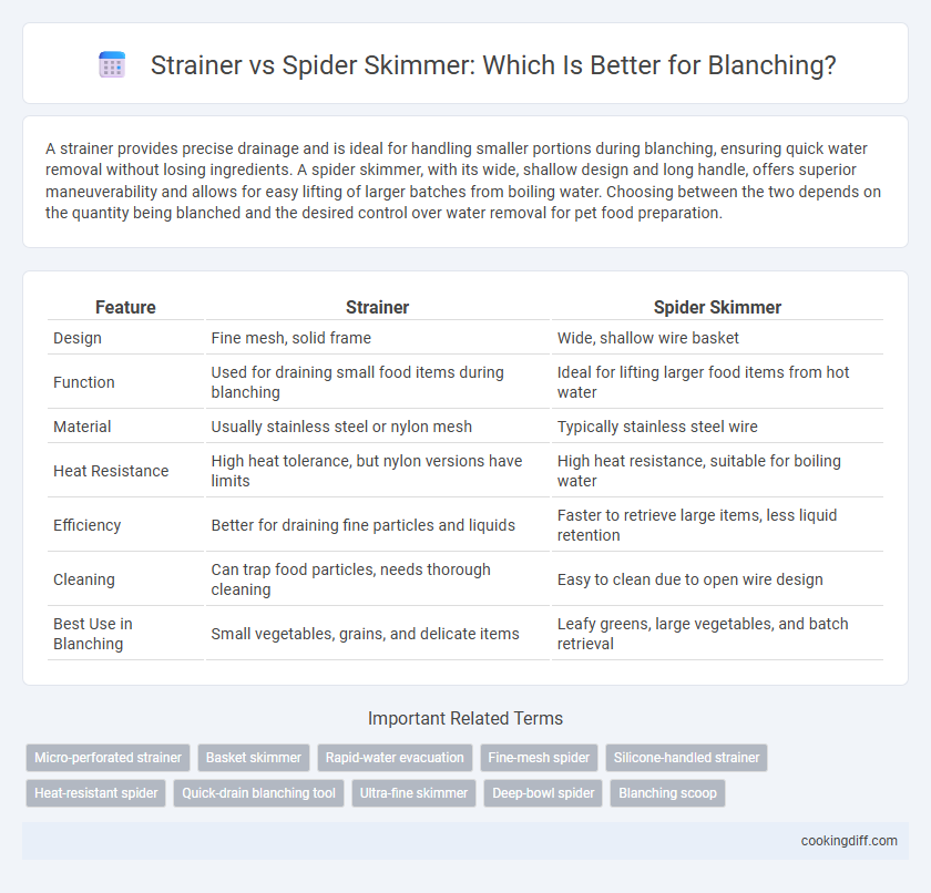 Strainer vs Spider Skimmer: Which Is Better for Blanching?