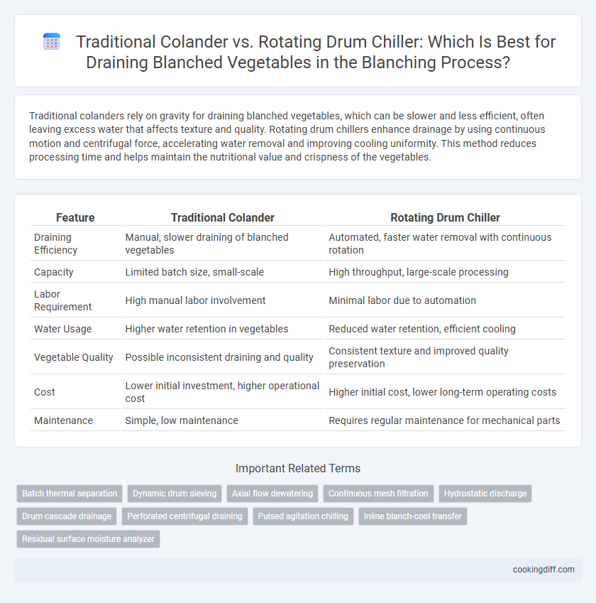 Traditional Colander vs. Rotating Drum Chiller: Which Is Best for Draining Blanched Vegetables in the Blanching Process?