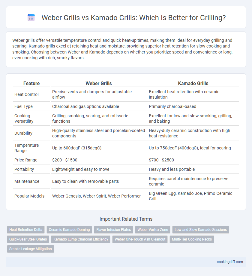 Weber Grills vs Kamado Grills: Which Is Better for Grilling?