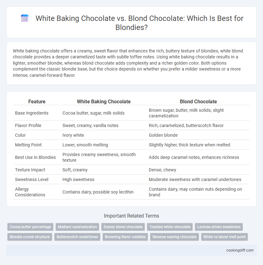 White Baking Chocolate vs. Blond Chocolate: Which Is Best for Blondies?