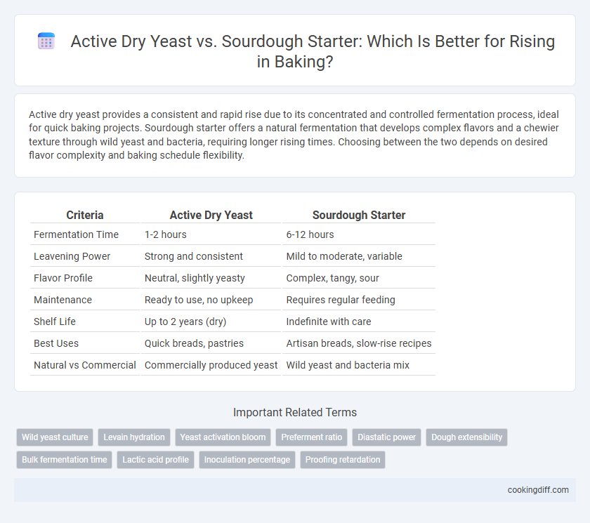 Active Dry Yeast vs. Sourdough Starter: Which Is Better for Rising in Baking?