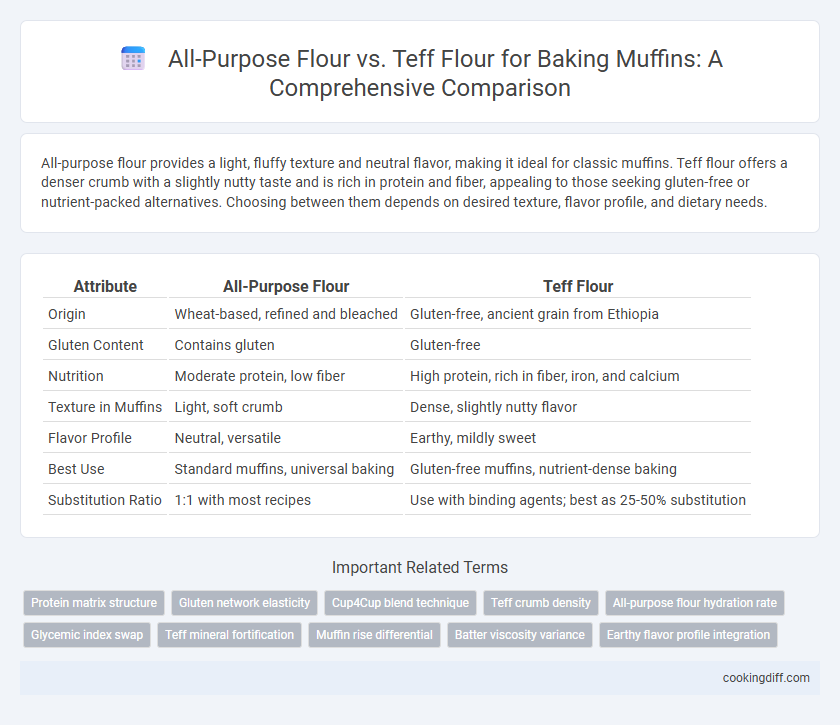 All-Purpose Flour vs. Teff Flour for Baking Muffins: A Comprehensive Comparison