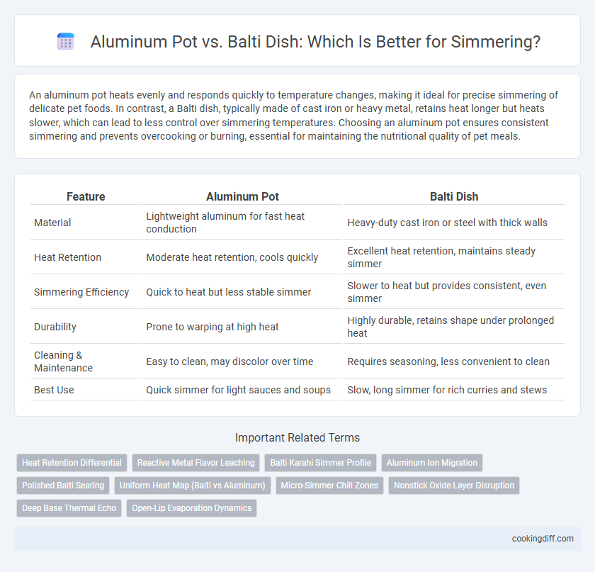 Aluminum Pot vs. Balti Dish: Which Is Better for Simmering?