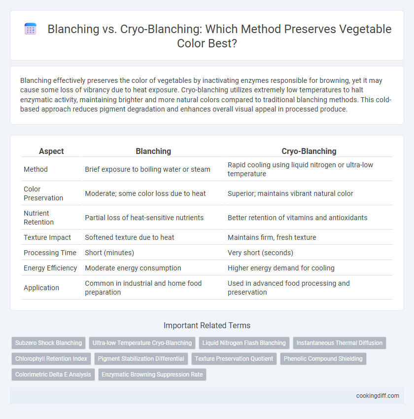 Blanching vs. Cryo-Blanching: Which Method Preserves Vegetable Color Best?