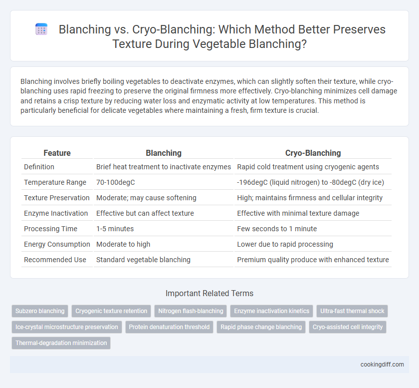 Blanching vs. Cryo-Blanching: Which Method Better Preserves Texture During Vegetable Blanching?