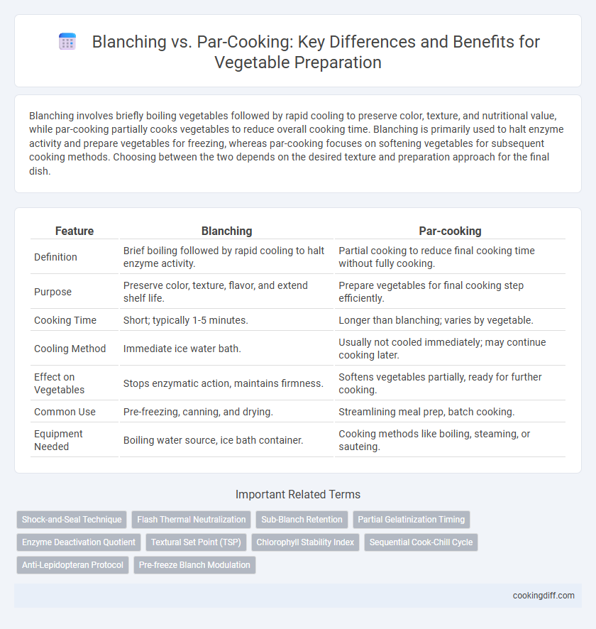 Blanching vs. Par-Cooking: Key Differences and Benefits for Vegetable Preparation