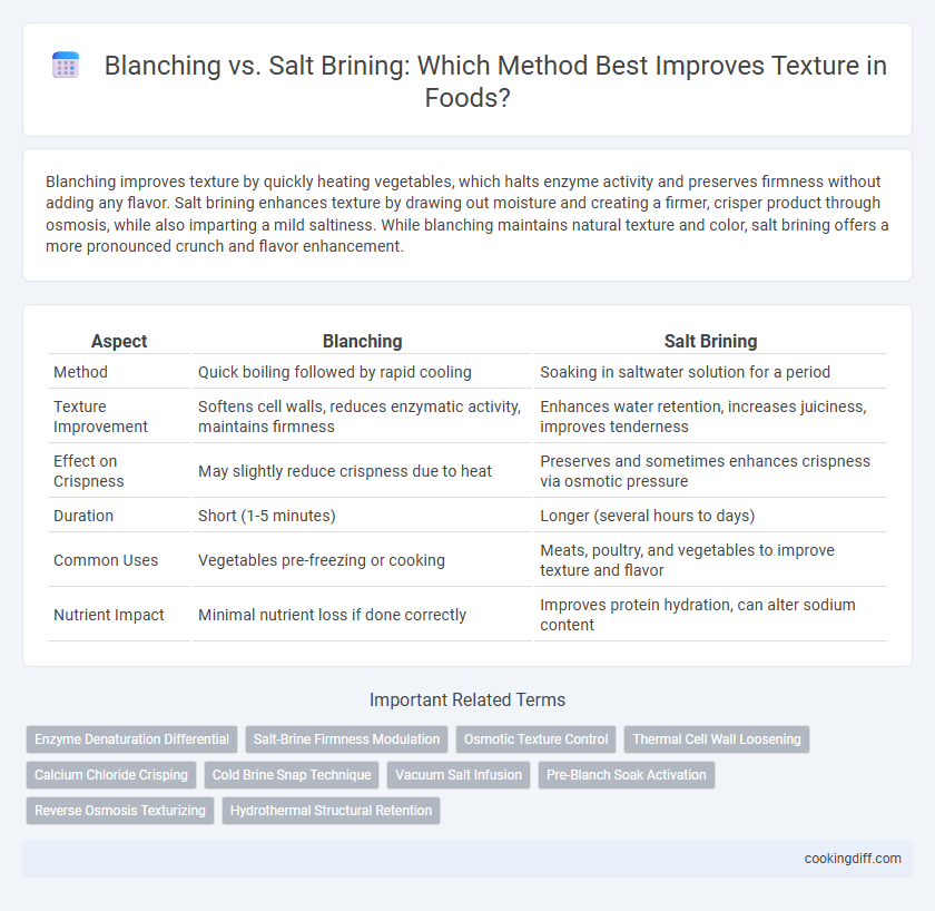Blanching vs. Salt Brining: Which Method Best Improves Texture in Foods?