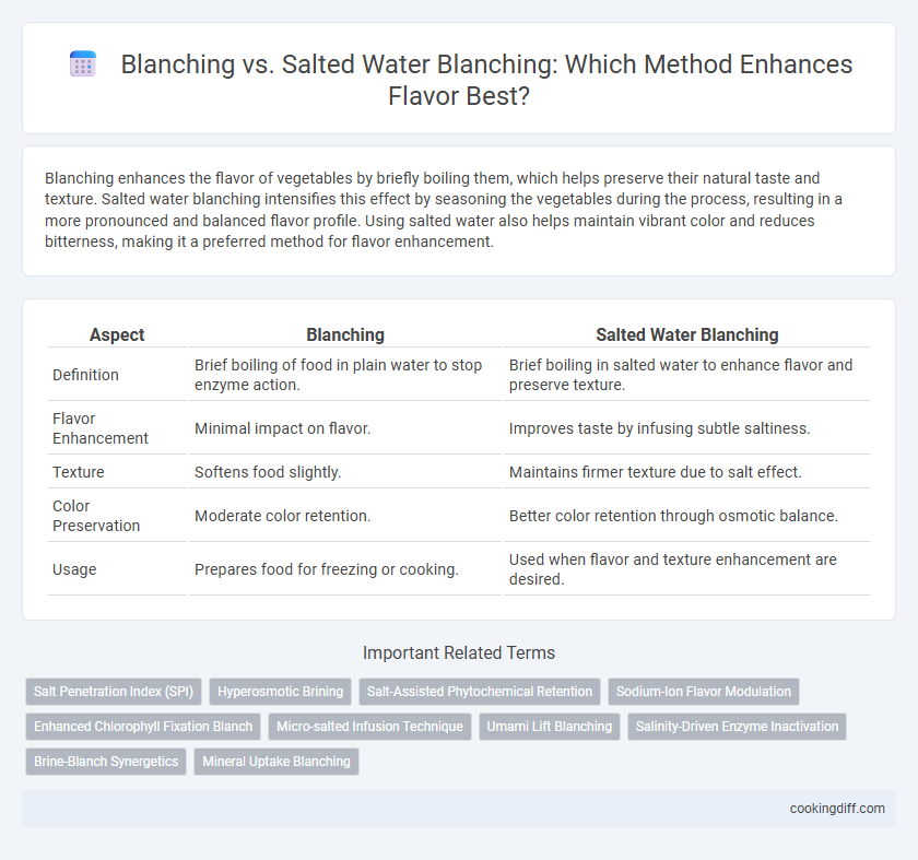 Blanching vs. Salted Water Blanching: Which Method Enhances Flavor Best?