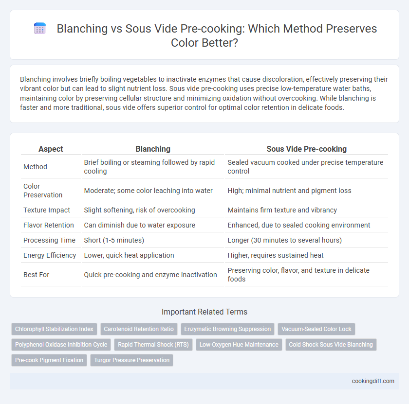 Blanching vs Sous Vide Pre-cooking: Which Method Preserves Color Better?