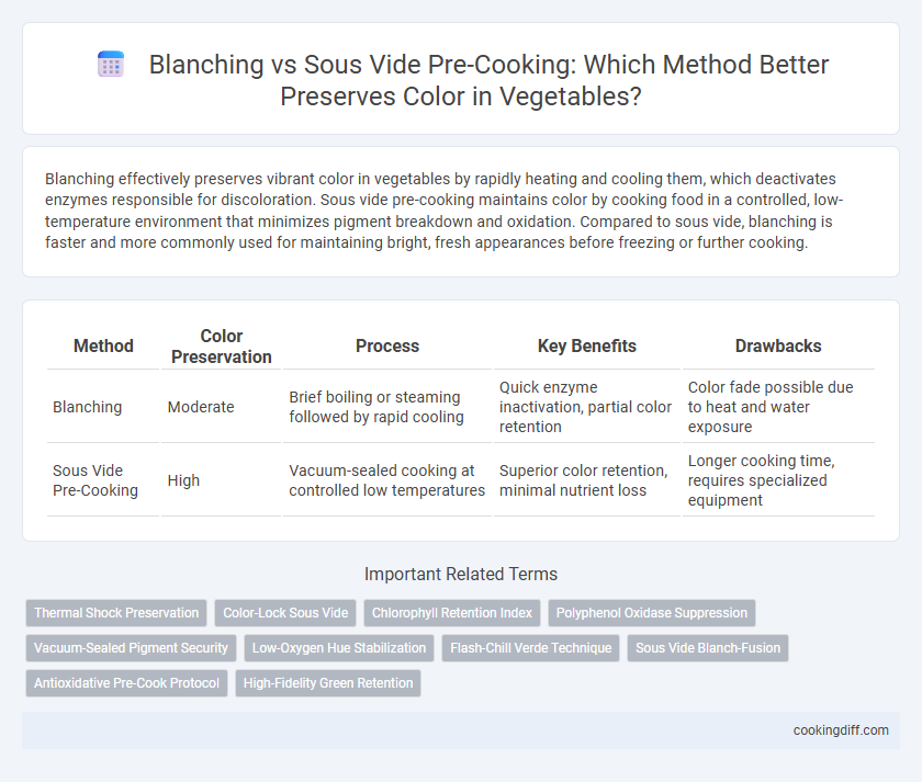 Blanching vs Sous Vide Pre-Cooking: Which Method Better Preserves Color in Vegetables?