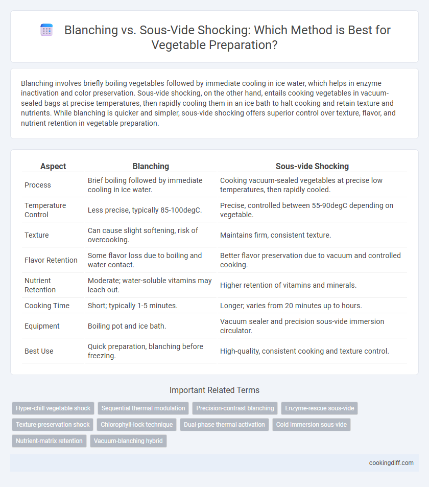 Blanching vs. Sous-Vide Shocking: Which Method is Best for Vegetable Preparation?