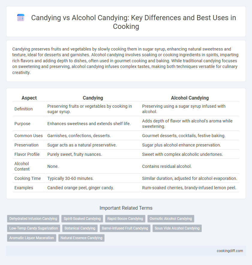 Candying vs Alcohol Candying: Key Differences and Best Uses in Cooking