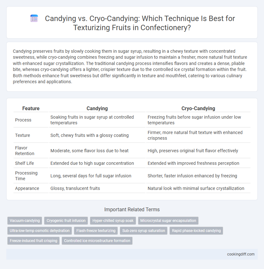 Candying vs. Cryo-Candying: Which Technique Is Best for Texturizing Fruits in Confectionery?