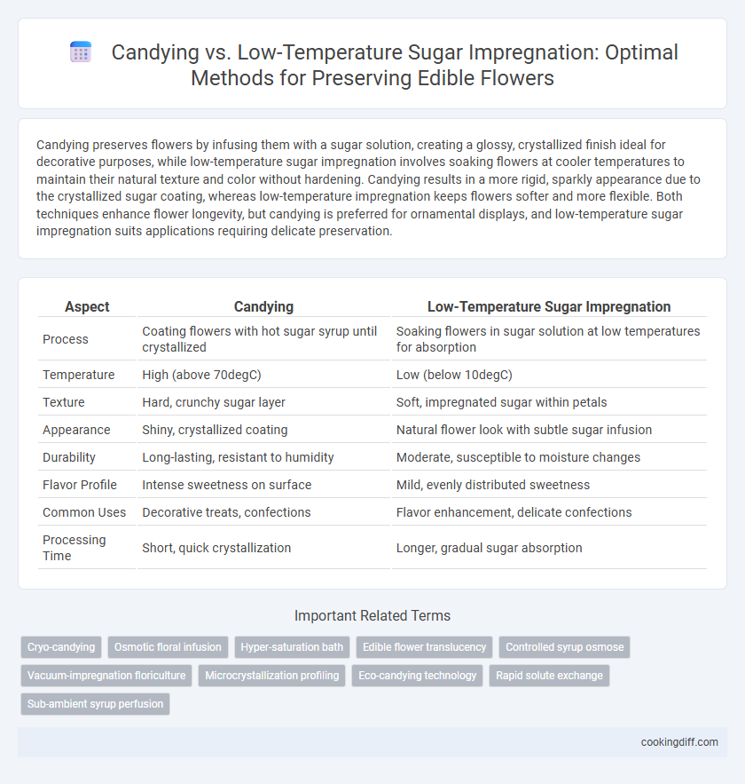 Candying vs. Low-Temperature Sugar Impregnation: Optimal Methods for Preserving Edible Flowers