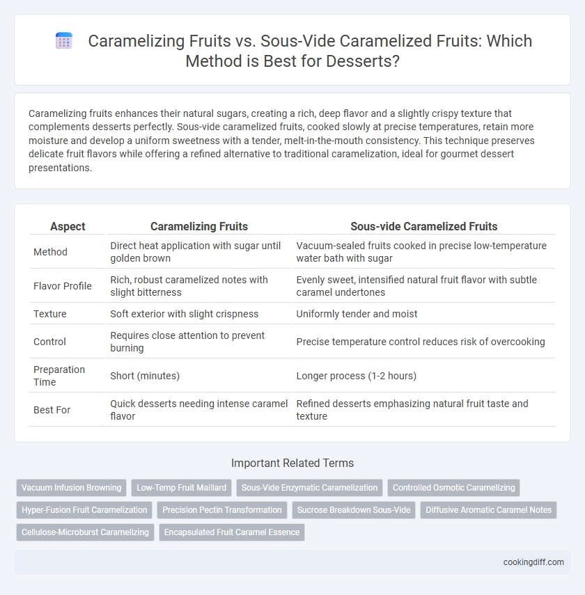 Caramelizing Fruits vs. Sous-Vide Caramelized Fruits: Which Method is Best for Desserts?